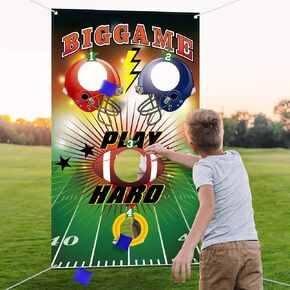 Football Toss Game with 3 Bean Bags, Indoor and Outdoor Football Party Game for Kids Adults Family Football Birthday Party Supplies and Football Decorations in Kuwait