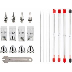 Uouteo Airbrush Needles Nozzle 0.2mm, 0.3mm,0.4mm, 0.5mm Airbrush Gun Nozzle Needle Tip Replacement Parts for Airbrush Gun in Kuwait