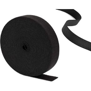 Elastic Band Elastic for Sewing 1 inch Wide Waistband | 25mm x 11 Yards | Elasticos para Costura | DENSCO White Knit Elastic Spool High Elasticity (Black | 25 MM | 12 Yards)