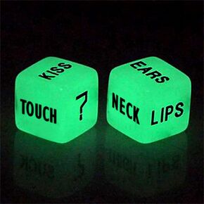 Glow in The Dark Love Dice - for Couple, Anniversary, Valentines Day, Gift for Him, Her, Husband, Wife, Boyfriend, Girlfriend