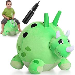 Woanger Dino Bouncing Animal Hopping Toys Dinosaur Hopper Ball Dinosaur Ride on Toys Bouncy Dinosaur Bouncing Ball with Handle for Boys and Girls Indoors Outdoors Birthday in Saudi Arabia