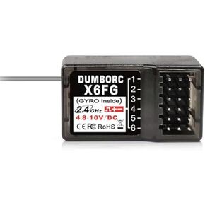 جهاز استقبال جيروسكوب X6FG بـ6 قنوات بتردد 2.4GHz لجهاز ارسال دومبورك X6 X5 X4، جهاز استقبال دومبورك طويل المدى للمركبات التي تعمل بجهاز تحكم عن بعد والقوارب والشاحنات والدبابات والزاحفة (1 قطعة) in Kuwait