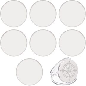 BENECREAT 8PCS Gold Blank Challenge Coins for Laser Engraving, 40mm Coin Iron Discs Round Metal Stamping Blank for DIY Birthday Travel Souvenir Medals