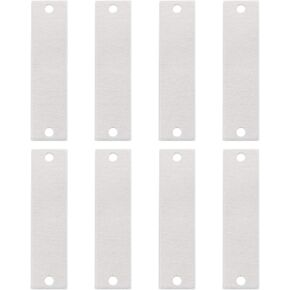 BENECREAT 30 Pack 2x1/2 Inch Aluminum Stamping Blank Tag Rectangle Links with 2 Holes and Storage Box for Necklace Bracelet Dog Tags Making