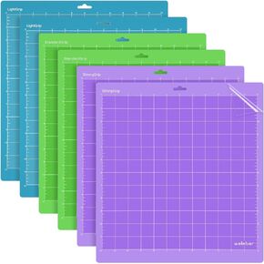 Cutting Mats for Cricut Maker/Maker3/Explore 3/ Air 2/Air, 6 Pack(12x12 Inch, StandardGrip/LightGrip/StrongGrip) Replacement Quilting Cutting Mats for Cricut