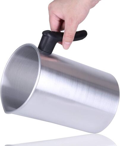 وعاء إذابة الشموع، مجموعات صناعة الشموع صناعة يدوية الصنع بوزن 1.8 كجم، إبريق تشكيل من الألومنيوم لصنع الشمع، وعاء إذابة الشمع مع مقبض مقاوم للحرارة وفوهة الصب in Kuwait