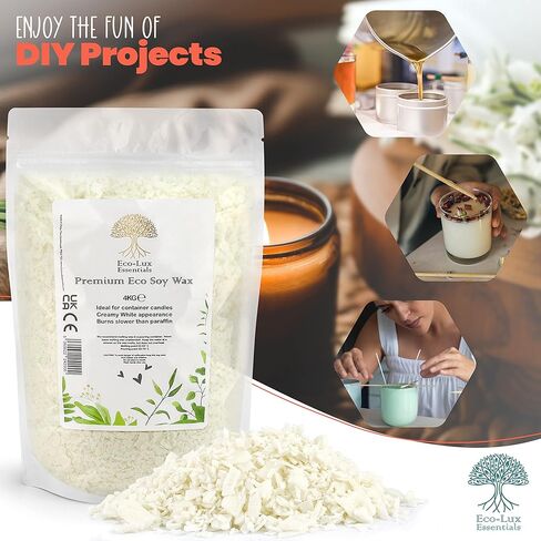 Eco-Lux Essentials 8.8lb Premium Eco Soy Wax, White, 8.8lb in Kuwait