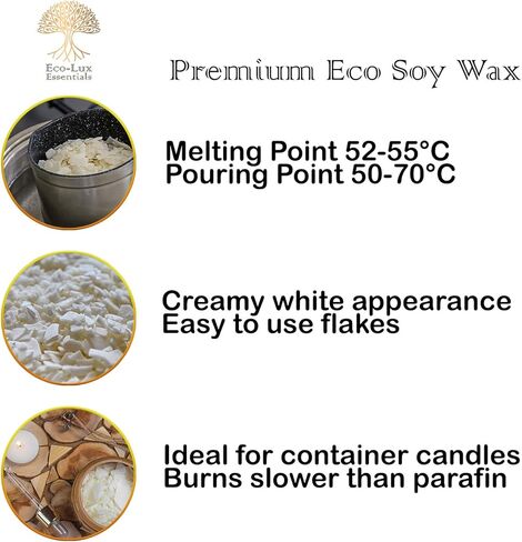 Eco-Lux Essentials 8.8lb Premium Eco Soy Wax, White, 8.8lb in Kuwait