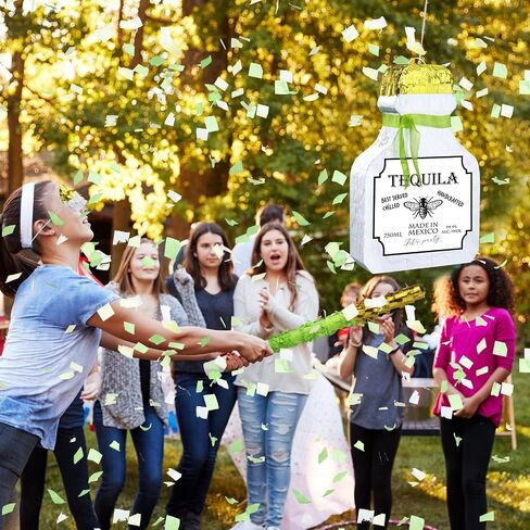 Panelee Adult Pinata with Stick Tassel Blindfold Confetti Beer Mug Pinatas Champagne Whisky Tequila Bottle Pinata Set for Adult Women Men Bachelor Birthday Wedding Anniversary Party (Whisky) in Kuwait