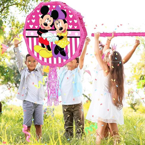 Cartoon Mouse Pinata with Blindfold, Bat and Filler, Mouse Pinata Set perfect for Birthday Party Baby Shower Decoration Fiesta Anniversary Celebration in Kuwait