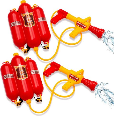 Tigerdoe - Water Blaster for Kids 2 Pack– Water Backpack Squirt Toy – Water Fight Supplies - Fireman Water Toy - Firefighter Water Sprayer in Kuwait
