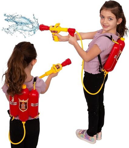 Tigerdoe - Water Blaster for Kids 2 Pack– Water Backpack Squirt Toy – Water Fight Supplies - Fireman Water Toy - Firefighter Water Sprayer in Kuwait