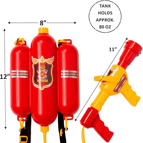 Tigerdoe - Water Blaster for Kids 2 Pack– Water Backpack Squirt Toy – Water Fight Supplies - Fireman Water Toy - Firefighter Water Sprayer in Kuwait
