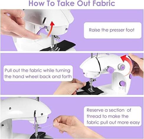 Sewing Machine Mini Portable Electric Dual Speed Sewing Device Hand Held Electric Sewing Machine with14 PCS Sewing Kit for Beginner DIY Household, Travel(Light, Safety) in Kuwait