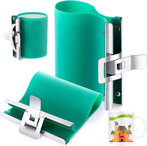 Patelai 15 oz and 11 oz Silicone Mug Clamp, 3D Sublimation Silicone Mug Wrap Cup Clamp Fixture for Mugs Printing in Saudi Arabia