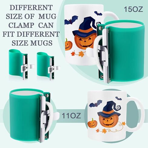 Patelai 15 oz and 11 oz Silicone Mug Clamp, 3D Sublimation Silicone Mug Wrap Cup Clamp Fixture for Mugs Printing in Saudi Arabia
