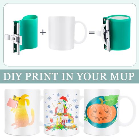 Patelai 15 oz and 11 oz Silicone Mug Clamp, 3D Sublimation Silicone Mug Wrap Cup Clamp Fixture for Mugs Printing in Saudi Arabia