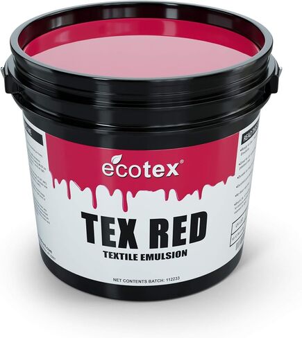 Ecotex® Tex-Red Screen Printing Emulsion (Pint - 16oz.) Pre-Sensitized Photo Emulsion for Silk Screens and Fabric - for Screen Printing Plastisol Inks, Pure Photopolymer Screen Printing Supplies in Saudi Arabia