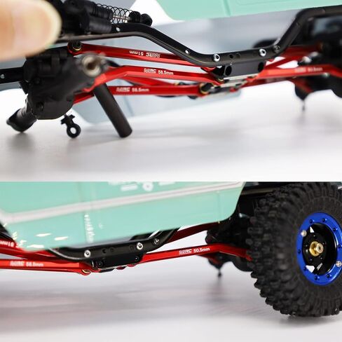 مجموعة وصلات التخليص العالية MRC SCX24 من مجموعة وصلات هيكل سبيكة CNC لسيارة SCX24 C10 JLU AXI00002 AXI00001 Bronco Axial 1/24 RC الزاحفة (تيتانيوم) in Kuwait