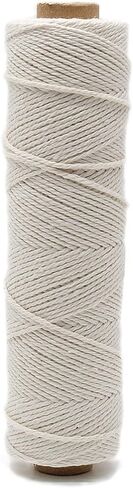 BokWin Macrame Cord 1mm X 109 Yard,100% Natural Cotton Macrame Rope, Soft 4 Strand Twisted Macrame Supplies Natural Yarn for Crafts Jewelry Making Home Decoration Gift Wrapping, Beige in Saudi Arabia