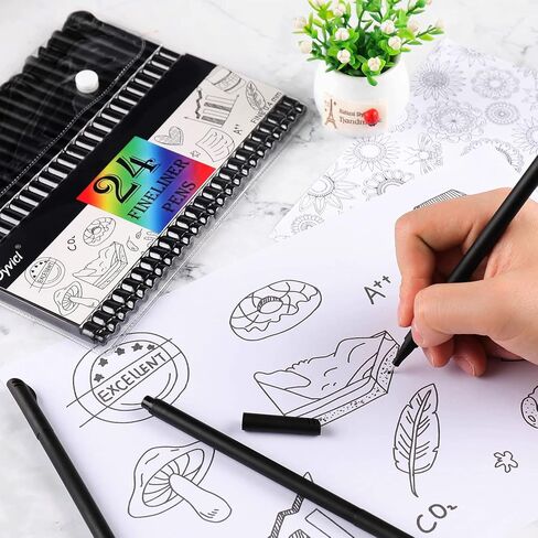 Dyvicl Fineliner Pens Fine Point Pens, 100 Colors 0.4mm Fineliner Color Pen Set Fine Point Markers Fine Tip Drawing Pens for Journaling Writing Note Taking Calendar Adult Coloring in Saudi Arabia