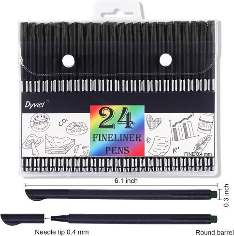 Dyvicl Fineliner Pens Fine Point Pens, 100 Colors 0.4mm Fineliner Color Pen Set Fine Point Markers Fine Tip Drawing Pens for Journaling Writing Note Taking Calendar Adult Coloring in Saudi Arabia