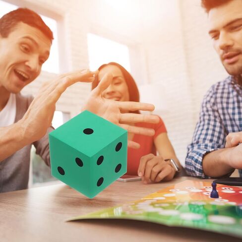 Shappy 4 Pcs 3.5 Inch Large Foam Dice Big Jumbo Dice Numbered, White in Kuwait