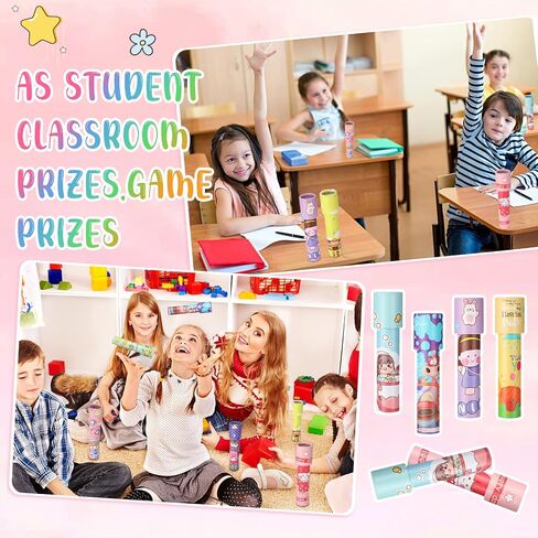 48 Pcs Kaleidoscopes, Vintage Classic Kaleidoscope Toys Educational Party Favors for Stock Stuffers Bag Fillers for Boys and Girls Birthday and School Carnival Prizes, Random Patterns (Cute Style) in Kuwait