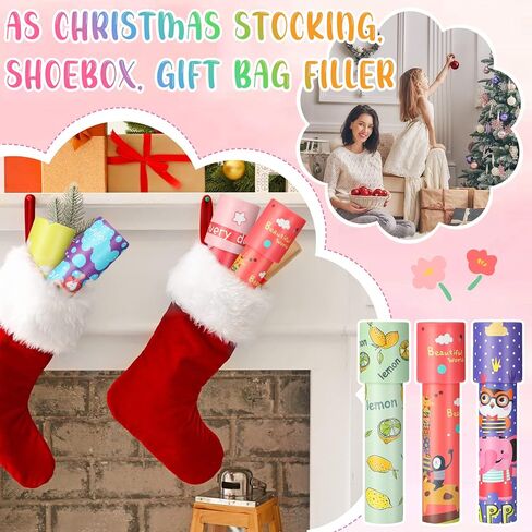48 Pcs Kaleidoscopes, Vintage Classic Kaleidoscope Toys Educational Party Favors for Stock Stuffers Bag Fillers for Boys and Girls Birthday and School Carnival Prizes, Random Patterns (Cute Style) in Kuwait