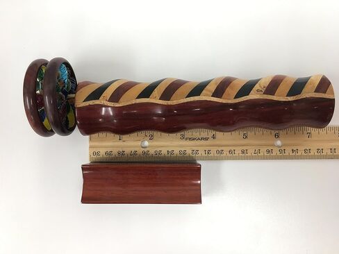 Kaleidoscope in Solid Padauk Wood, Inlaid Padauk, Jalnleem and Ebony, 7 Inch Barrel, Solid Wood Double Jeweled Wheels. Handcrafted in U S A! in Kuwait