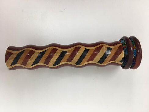 Kaleidoscope in Solid Padauk Wood, Inlaid Padauk, Jalnleem and Ebony, 7 Inch Barrel, Solid Wood Double Jeweled Wheels. Handcrafted in U S A! in Kuwait