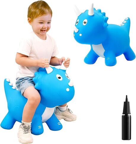 ZHUYNXIR Inflatable Bouncy Horse Toy,Kid Jumping Horse Toy, Kid Favorite Jumping Toy.Perfect for Birthday, Bouncy Horse Brown. in Kuwait