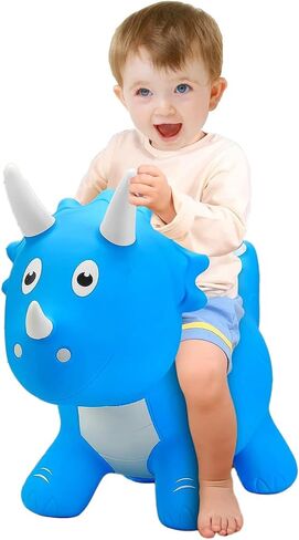 ZHUYNXIR Inflatable Bouncy Horse Toy,Kid Jumping Horse Toy, Kid Favorite Jumping Toy.Perfect for Birthday, Bouncy Horse Brown. in Kuwait