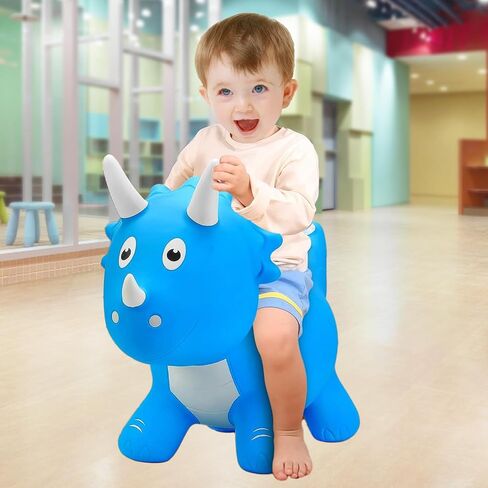 ZHUYNXIR Inflatable Bouncy Horse Toy,Kid Jumping Horse Toy, Kid Favorite Jumping Toy.Perfect for Birthday, Bouncy Horse Brown. in Kuwait