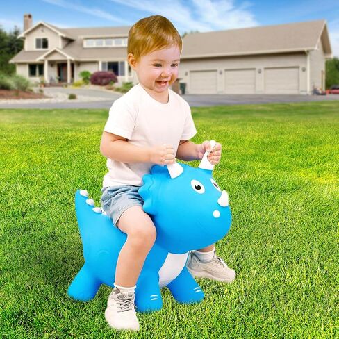 ZHUYNXIR Inflatable Bouncy Horse Toy,Kid Jumping Horse Toy, Kid Favorite Jumping Toy.Perfect for Birthday, Bouncy Horse Brown. in Kuwait