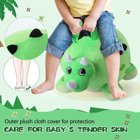 Woanger Dino Bouncing Animal Hopping Toys Dinosaur Hopper Ball Dinosaur Ride on Toys Bouncy Dinosaur Bouncing Ball with Handle for Boys and Girls Indoors Outdoors Birthday in Saudi Arabia