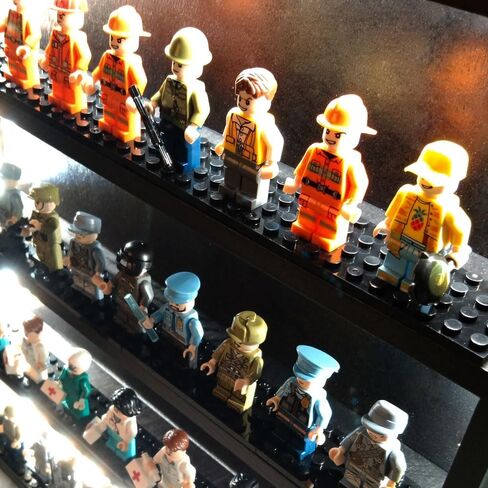 ليزدباي حافظة عرض مجسمة صغيرة، حافظة زجاجية لعرض المجسمات، تأتي مع لوحة قاعدة صغيرة من بيليه، اضواء متغيرة اللون، ارفف قابلة للازالة قابلة للقفل، لون اسود in Kuwait