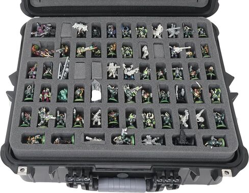 حقيبة حمل ذات هيكل صلب مصغر من Case Club 184 - تناسب Warhammer 40k وDND وBattletech وCitadel والمزيد! ستنظم حقيبة السفر والتخزين العسكرية هذه التي يمكن وضعها على الطاولة مجموعة D&D وWarhammer 40k in Saudi Arabia