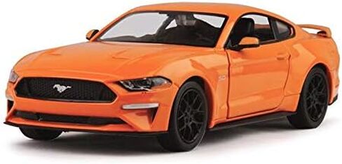 2018 Ford Mustang GT 5.0 Orange with Black Wheels 1/24 Diecast Model Car by Motormax 79352or in Saudi Arabia