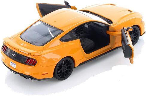 2018 Ford Mustang GT 5.0 Orange with Black Wheels 1/24 Diecast Model Car by Motormax 79352or in Saudi Arabia