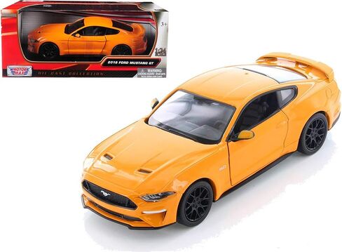 2018 Ford Mustang GT 5.0 Orange with Black Wheels 1/24 Diecast Model Car by Motormax 79352or in Saudi Arabia