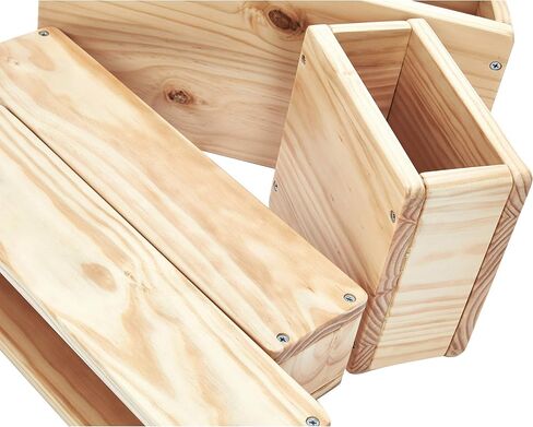 مجموعة مكعبات بناء خشبية مجوفة كبيرة الحجم من أمازون بيسكس للأطفال، طبيعية، 20 قطعة، بني in Kuwait