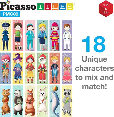 PicassoTiles 1" Infinite Magnetic Puzzle Game Magic Pixy Cube Puzzles Brain Teaser Set w/Free Ideabook Kids Toy Magnet Pattern Block Matching Card Challenge Toys Inspiration STEM Learning PTC16 in Saudi Arabia