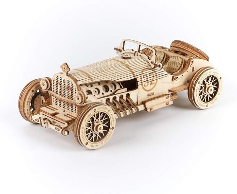 ROKR 3D Wooden Puzzle-Mechanical Car Model-Self Building Vehicle Kits-Brain Teaser Toys-Best Gift for Adults and Kids on Birthday/Christmas Day (Grand Prix Car) in Saudi Arabia