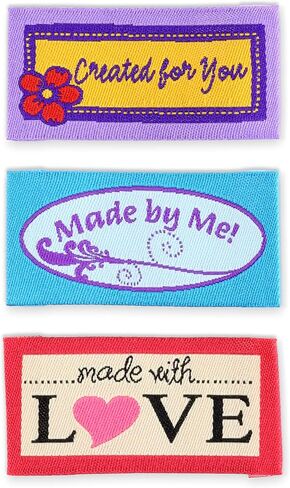 Dritz 3244 Sew-In Embroidered Label, Made With Love (9-Count) in Kuwait
