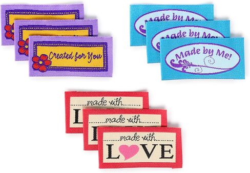 Dritz 3244 Sew-In Embroidered Label, Made With Love (9-Count) in Kuwait