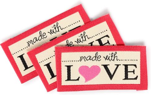 Dritz 3244 Sew-In Embroidered Label, Made With Love (9-Count) in Kuwait