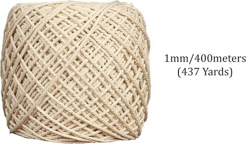 RAJRANG BRINGING RAJASTHAN TO YOU Macrame Cord 1mm x 437 Yard/1312 Feet, Cotton Rope Macrame Cord for Crafts, Jewelry Making, Gift Wrapping, Home Decoration in Kuwait
