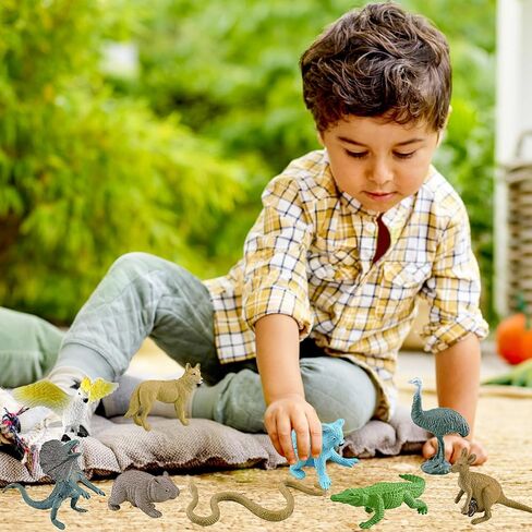 لعبة تماثيل حيوانات الحياة البرية الأسترالية الصغيرة من Newmemo 11 قطعة من حيوانات الغابات البرية وسفاري الغابة وحيوانات الغابة لتزيين الجزء العلوي من الكعك مع مجموعة لعب حيوانات الكنغر والكوالا كوكاتو في أمريكا الشمالية للأطفال in Kuwait