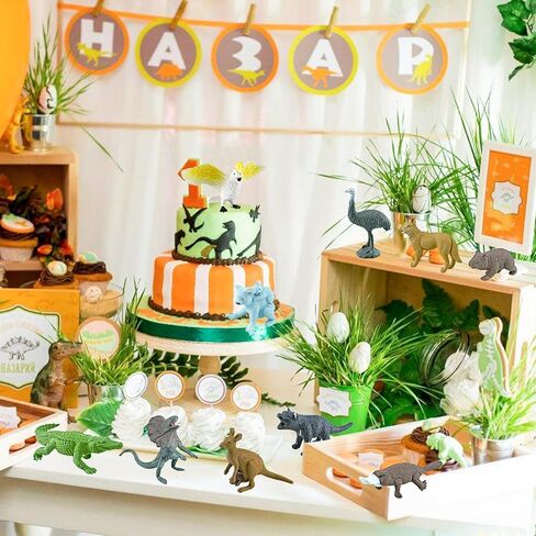 لعبة تماثيل حيوانات الحياة البرية الأسترالية الصغيرة من Newmemo 11 قطعة من حيوانات الغابات البرية وسفاري الغابة وحيوانات الغابة لتزيين الجزء العلوي من الكعك مع مجموعة لعب حيوانات الكنغر والكوالا كوكاتو في أمريكا الشمالية للأطفال in Kuwait